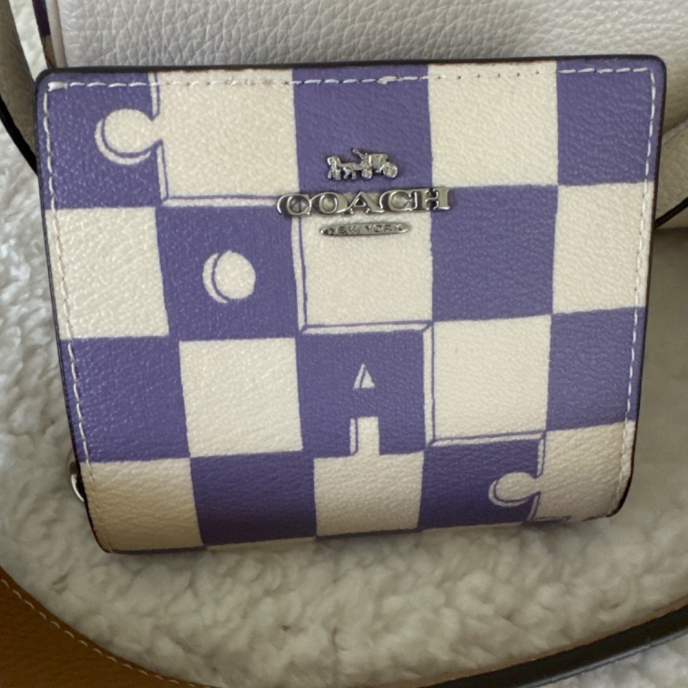 Coach Teri Checkerboard with straps with Corner Zip Wristlet and Snap Wallet . - Picture 5 of 10